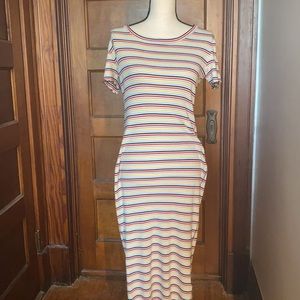 Striped scoop neck tshirt dress from Sundry